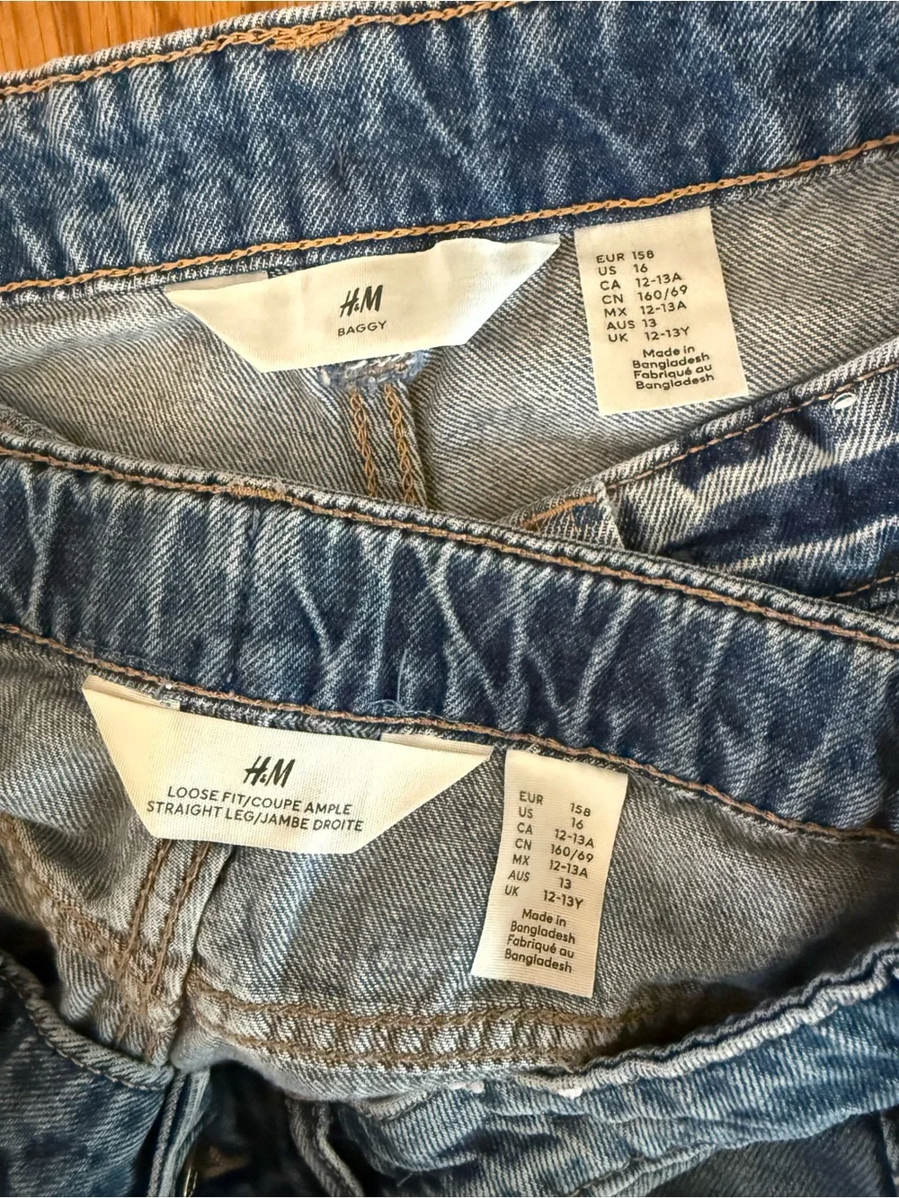 EUC Lot of Boys H&M Jeans Off White Hoodie and Gray Waffle Shirt - Size 16/18